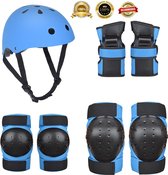 Beschermeningset- helmfiets voor kinderen (blauw) - kniebeschemers,elleboogbeschermers,polsbeschermers