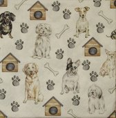 Servetten Pet Dogs 33 x 33 cm