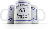 Kut mok 63 jaar |Ben ik eindelijk 63 jaar krijg ik zo’n kutmok| Mok verjaardag |Cadeau mok| Grappige mok  | Kuttegel 63 jaar