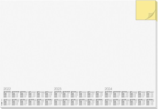 Bureau onderlegger - 59.5 x 41 cm - Kalender 2019/2020/2020 - 30 vellen |  bol.com