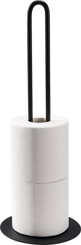 ACAZA Reserverolhouder - WC Rolhouder - Toiletrolhouder - Zwart
