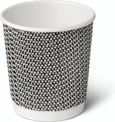 Natural Tableware duurzame stevige wegwerpbekers - 120ml - 50 Stuks - black/white