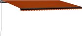 Decoways - Luifel handmatig uittrekbaar 600x300 cm oranje en bruin