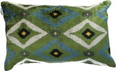 Les Ottomans  - Kussensloop eenzijdig geprint groen blauw 40x60cm - Kussenslopen
