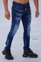 Straight Denim Jeans Persoonlijkheid Baard Effect Designer Vernietiging Broek Geruïneerd Krassen Straight Ripped Fashion - W48