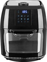 GourmetMaxx Airfryer Met grillspies, Instelbare temperatuur, Timerfunctie RVS, Zwart