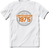 1975 Limited Edition Ring T-Shirt | Zilver - Goud | Grappig Verjaardag en Feest Cadeau Shirt | Dames - Heren - Unisex | Tshirt Kleding Kado | - Wit - XL