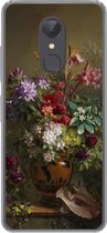 Geschikt voor Xiaomi Redmi 5 hoesje - Stilleven met bloemen in een Griekse vaas - Oude meesters - Kunst - Siliconen Telefoonhoesje