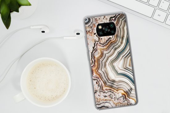 Xiaomi Poco X3 Pro - Natuursteen - Gros plan - Motifs - Coque de téléphone en Siliconen