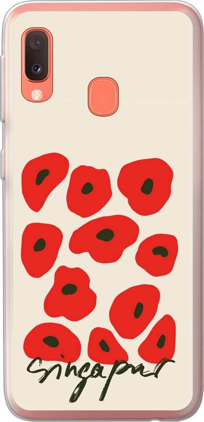 Coque Samsung Galaxy A20e - Fleurs - Coquelicot - Motifs - Siliconen