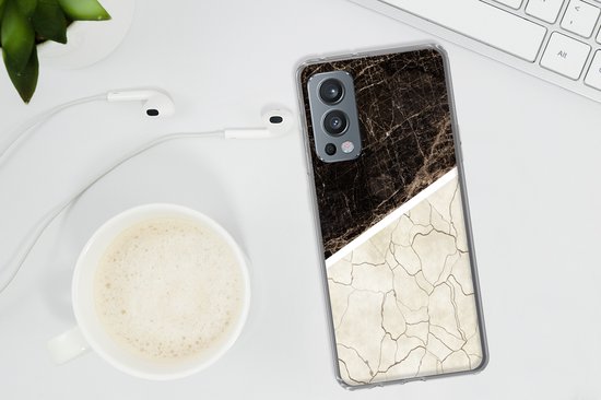 OnePlus Nord 2 5G - Marbre - Structure - Abstrait - Coque en Siliconen