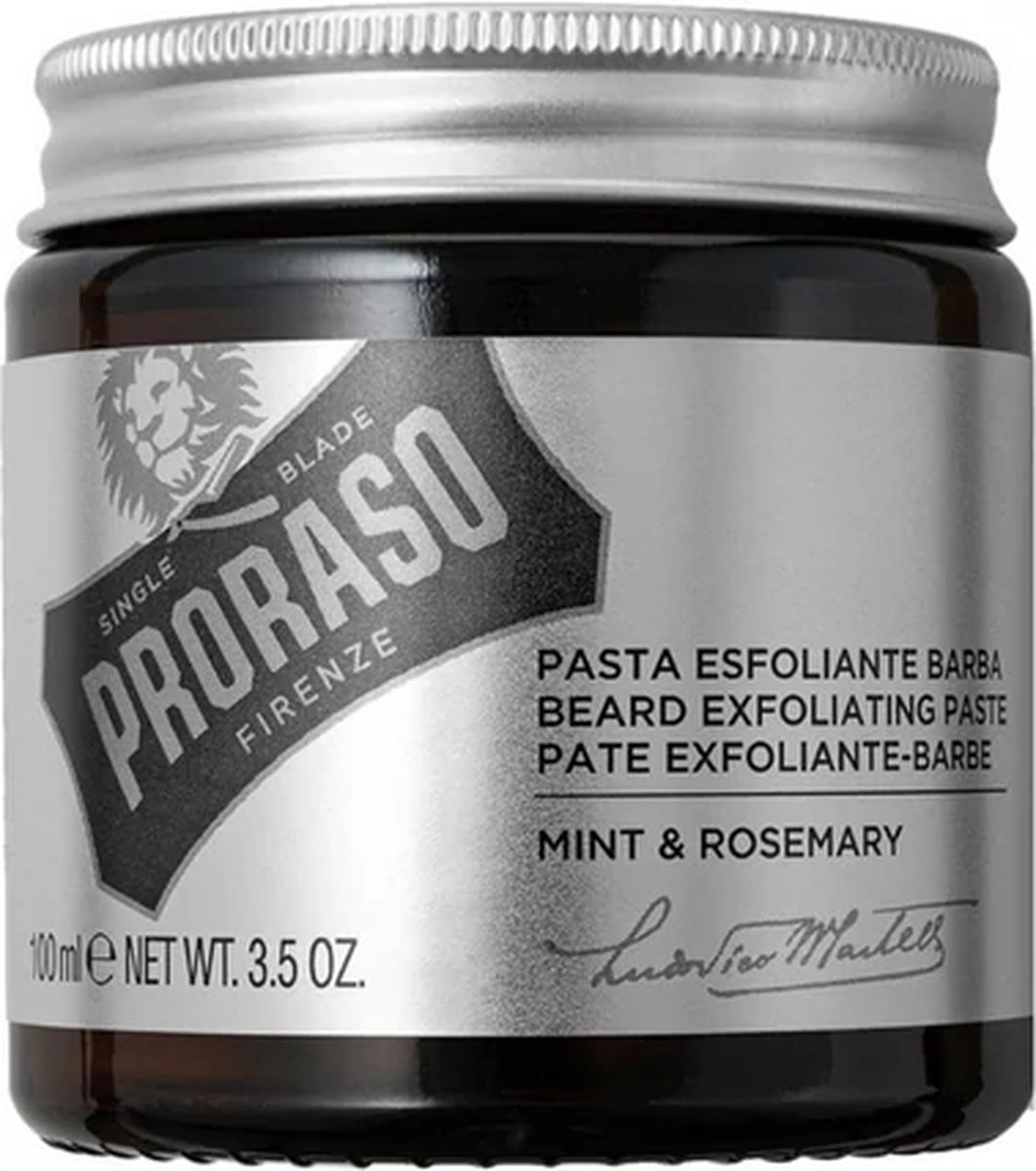 Proraso / Beard Exfoliating Paste / Beard Scrub / Face Scrub / Mint & Rosemary