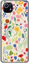 Telefoonhoesje Geschikt voor Xiaomi Mi 11 hoesje - Bloem - Patronen - Planten - Siliconen Telefoonhoesje Telefoonhoesje