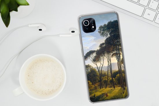 Coque Xiaomi Mi 11 - Paysage italien avec pins parasols - Hendrik Voogd - Art - Coque de téléphone en Siliconen