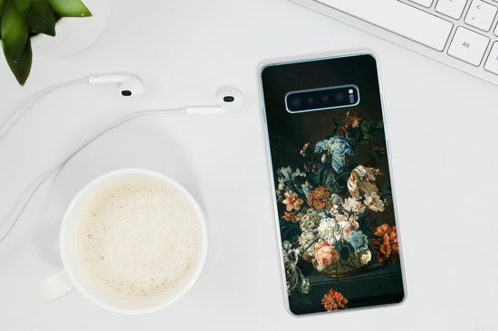 Telefoonhoesje Geschikt voor Samsung Galaxy S10 Plus hoesje - Stilleven met bloemen - Oude meesters - Kunst - Siliconen Telefoonhoesje Telefoonhoesje