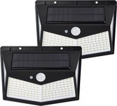 2 Stuks Solar Buitenlamp met LED - Tuinverlichting op zonne-energie - Krachtige batterij - Tuinlamp - Dag en Nacht sensor