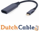 DutchCable Ultra series - USB Type-C - HDMI - beeldschermadapter - space grey - Macbook adapter - 4K - Samsung adapter - Thunderbolt 3 - Plug &  Play