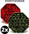 foto van Pop It Fidget Toys - Combi deal | 2 Popits set | Popitgoeds | Speelgoed | Gezien op TikTok | Diverse varianten | Leger Rood + Leger Groen