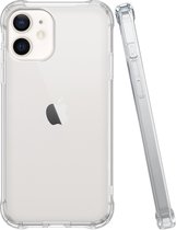 Coverzs Luxe Shock Case geschikt voor iPhone 12 Mini hoesje transparant - Doorzichtig hoesje geschikt voor Apple iPhone 12 Mini - Transparante case beschermhoesje geschikt voor iPhone 12 Mini hoesjes - Transparant