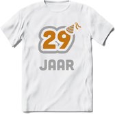 29 Jaar Feest T-Shirt | Goud - Zilver | Grappig Verjaardag Cadeau Shirt | Dames - Heren - Unisex | Tshirt Kleding Kado | - Wit - M