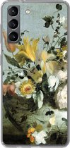 Geschikt voor Samsung Galaxy S21 hoesje - Bloemen - Oude meesters - Barok - Siliconen Telefoonhoesje