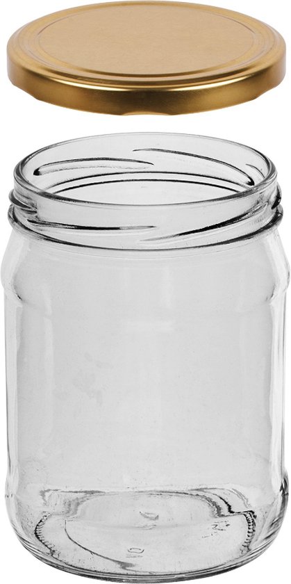 500 ml twist-off pot met Ø82/6 deksel - 6 stuks - glazenpot - glazenpotten  - jampot | bol.com