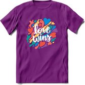 Love Wins | Pride T-Shirt | Grappig LHBTIQ+ / LGBTQ / Gay / Homo / Lesbi Cadeau Shirt | Dames - Heren - Unisex | Tshirt Kleding Kado | - Paars - M