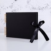 Fotoalbum - gastenboek - scrapbook 29,5 x 21 cm - zwart