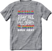 Gay Glitter | Pride T-Shirt | Grappig LHBTIQ+ / LGBTQ / Gay / Homo / Lesbi Cadeau Shirt | Dames - Heren - Unisex | Tshirt Kleding Kado | - Donker Grijs - Gemaleerd - XXL