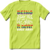 Gay Glitter | Pride T-Shirt | Grappig LHBTIQ+ / LGBTQ / Gay / Homo / Lesbi Cadeau Shirt | Dames - Heren - Unisex | Tshirt Kleding Kado | - Groen - M
