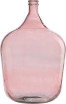 Vaas | glas | roze | 37x37x (h)55 cm