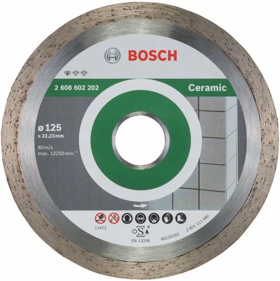 Bosch - Diamantdoorslijpschijf Standard for Ceramic 125 x 22,23 x 1,6 x 7 mm - Bosch
