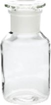 Labshop - Fles wijdmonds - stopfles - glas blank -  1000 milliliter