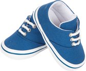 Papulin Blauw 4-8mnd Mt 18 Canvas Sneaker Babyschoen PPLN6273