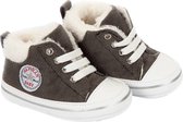 Papulin Grijs 0-4mnd Mt 17 Raw Gevoerd Sneaker Babyschoen PPLN5046