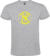 Grijs T-shirt ‘New York Yankees’ Geel Maat L