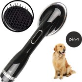 RoiPets® Hondenfohn 2 in 1 – 1000W - Honden Droger – Met Borstel - Waterblazer - Haar Verzorging - Honden Borstel Zwart - Honden/Katten/Dieren