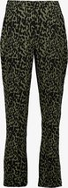 TwoDay dames flared broek met luipaardprint - Groen - Maat M