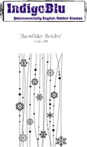 Snowflake Border Mounted A6 Rubber Stamp (SFB)