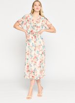 LOLALIZA Maxi-jurk met bloemenprint - Ecru - Maat 48