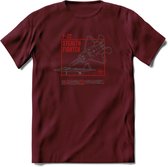 F-22 Vliegtuig T-Shirt | Unisex leger Kleding | Dames - Heren Straaljager shirt | Army F16 | Grappig bouwpakket Cadeau | - Burgundy - M