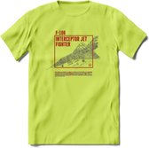 F-106 Vliegtuig T-Shirt | Unisex leger Kleding | Dames - Heren Straaljager shirt | Army F16 | Grappig bouwpakket Cadeau | - Groen - 3XL