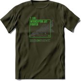 F-106 Vliegtuig T-Shirt | Unisex leger Kleding | Dames - Heren Straaljager shirt | Army F16 | Grappig bouwpakket Cadeau | - Leger Groen - XXL