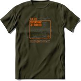 F-18 Vliegtuig T-Shirt | Unisex leger Kleding | Dames - Heren Straaljager shirt | Army F16 | Grappig bouwpakket Cadeau | - Leger Groen - M