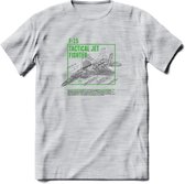 F-15 Vliegtuig T-Shirt | Unisex leger Kleding | Dames - Heren Straaljager shirt | Army F16 | Grappig bouwpakket Cadeau | - Licht Grijs - Gemaleerd - XXL