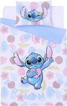 Blauw-wit beddengoed 135 cm x 200 cm - Lilo en Stitch