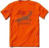 F-101 Vliegtuig T-Shirt | Unisex leger Kleding | Dames - Heren Straaljager shirt | Army F16 | Grappig bouwpakket Cadeau | - Oranje - XL