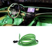 Auto Sfeerverlichting Neon Led strip 5 meter incl. sigarettenaansteker +/ kleur Groen