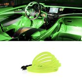 Auto Sfeerverlichting Neon Led strip 5 meter incl. sigarettenaansteker +/-  kleur Licht groen