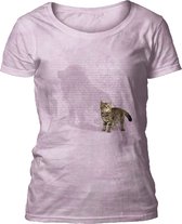 Ladies T-shirt Shadow of Power Cat Pink S